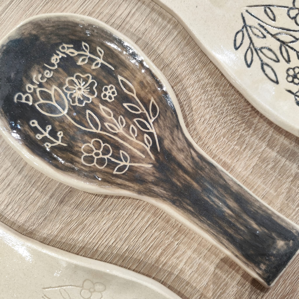 Porta cucharas de cerámica