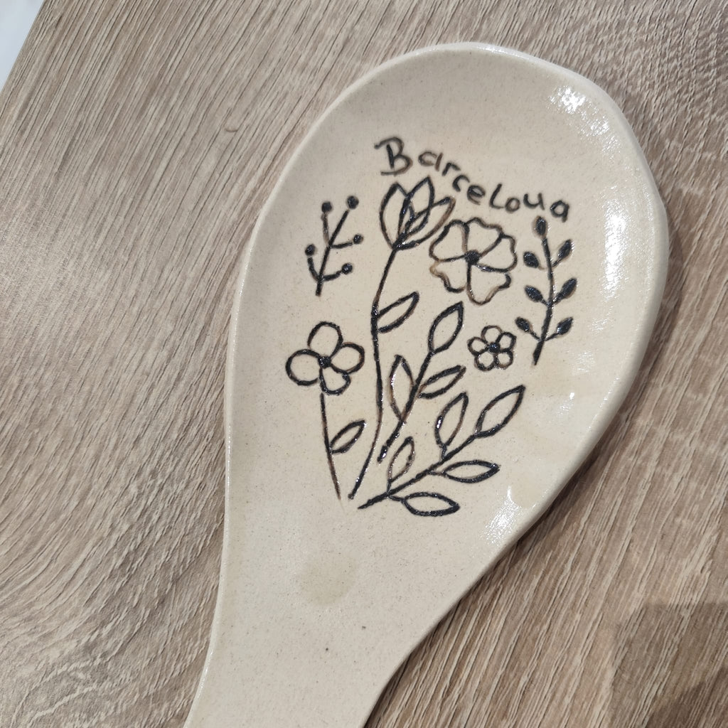 Porta cucharas de cerámica