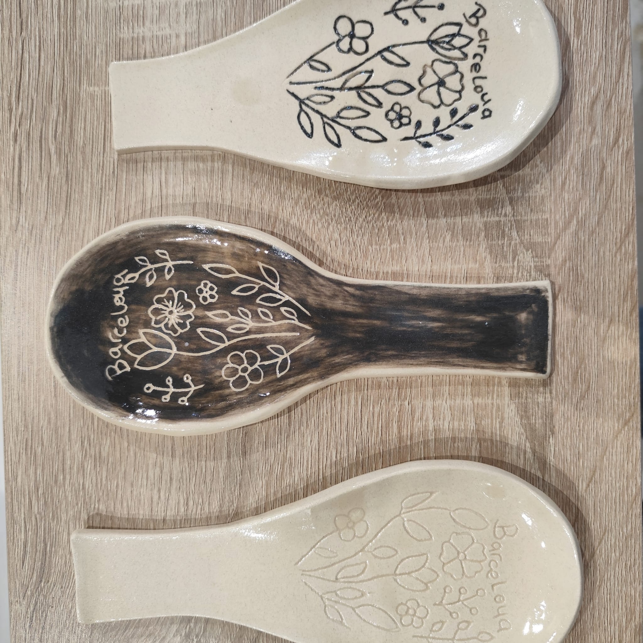 Porta cucharas de cerámica